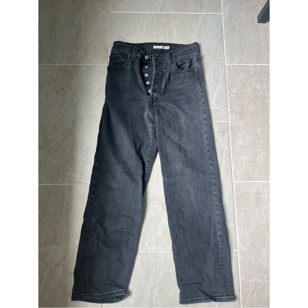 Levi's Straight Leg Jeans - Black Wash